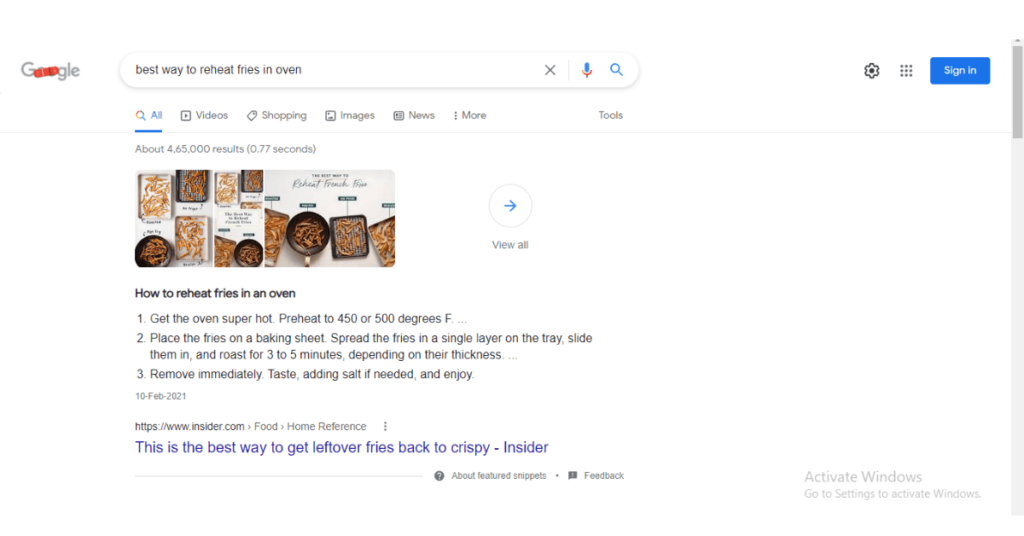 Google’s Featured Snippets