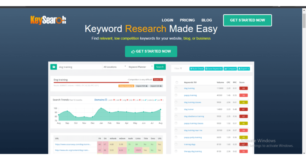 Keyword research tools for free