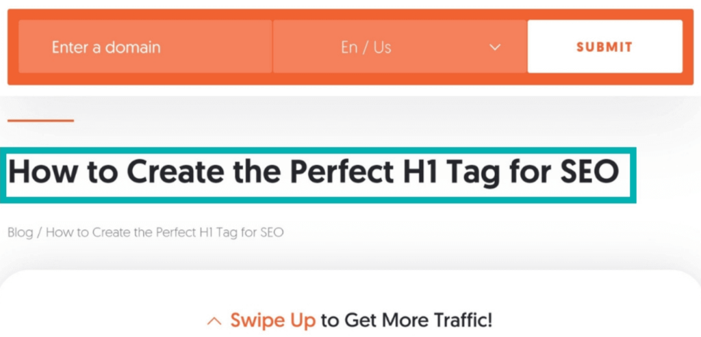 H1 Tag for SEO